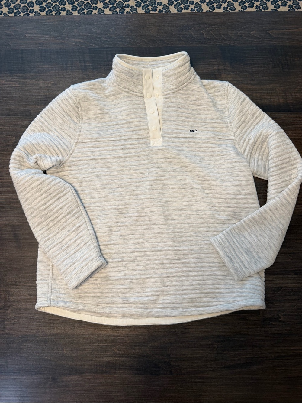 Vineyard Vines Light Heather Gray Quarter-Snap Pullover